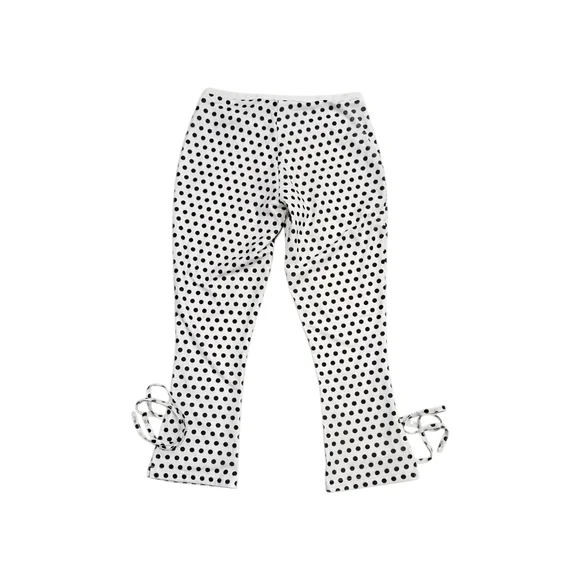OUTCAST YULE CAPRI PANT WHITE POLKADOT XS NWT - Picture 5 of 8
